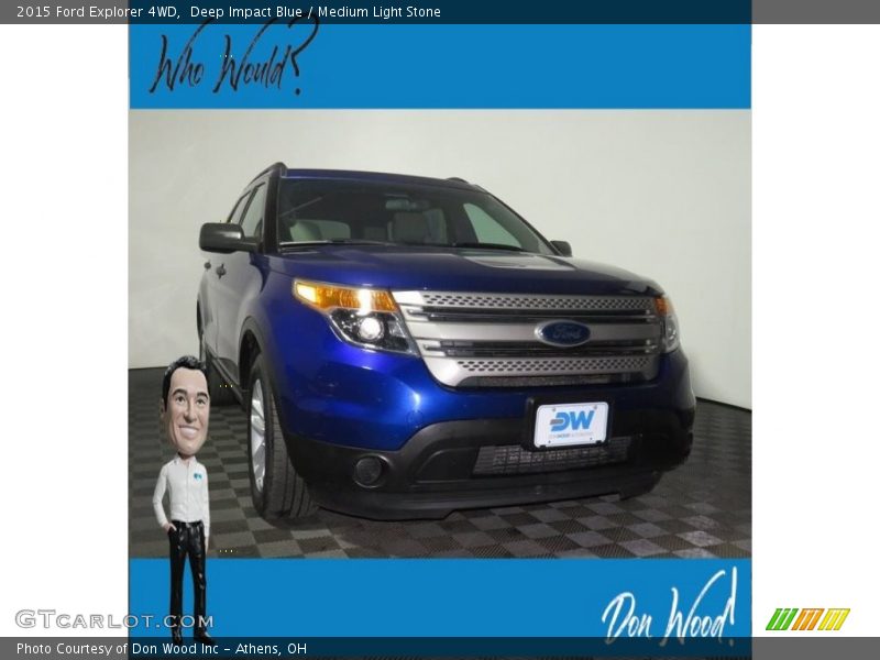 Deep Impact Blue / Medium Light Stone 2015 Ford Explorer 4WD