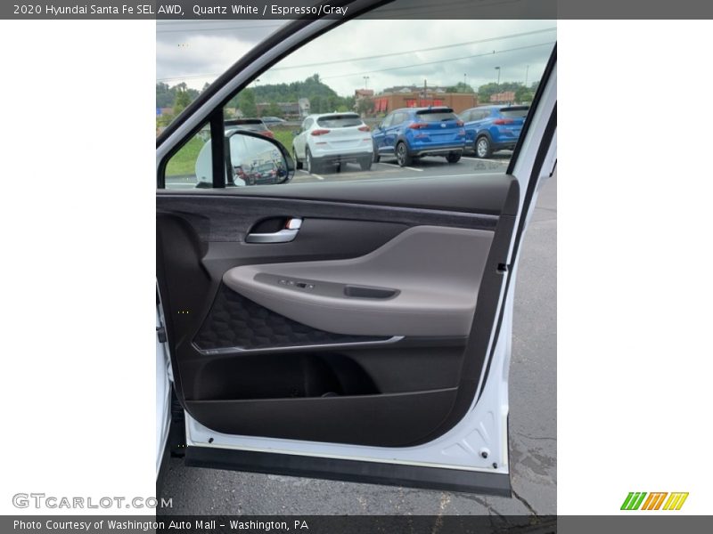 Quartz White / Espresso/Gray 2020 Hyundai Santa Fe SEL AWD