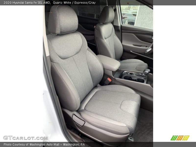 Quartz White / Espresso/Gray 2020 Hyundai Santa Fe SEL AWD