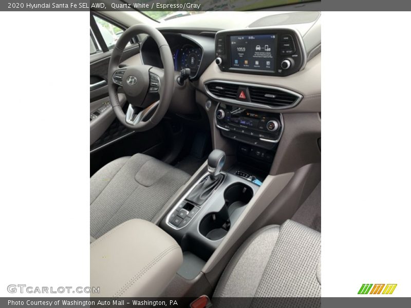 Quartz White / Espresso/Gray 2020 Hyundai Santa Fe SEL AWD