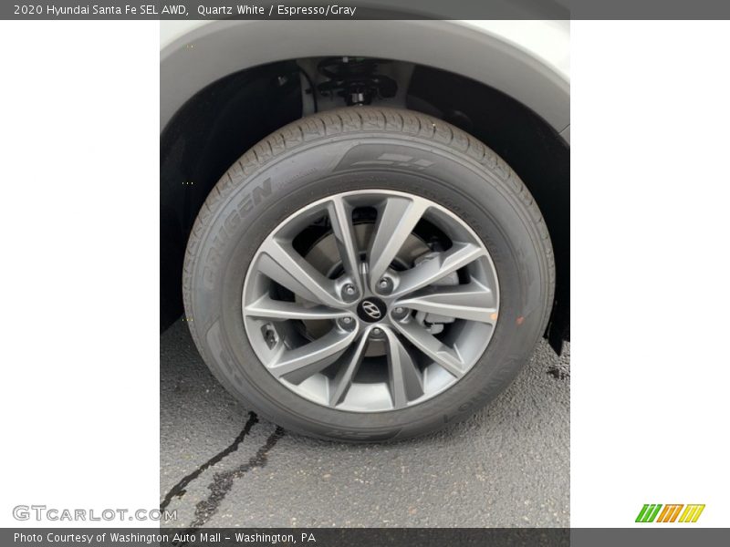 Quartz White / Espresso/Gray 2020 Hyundai Santa Fe SEL AWD