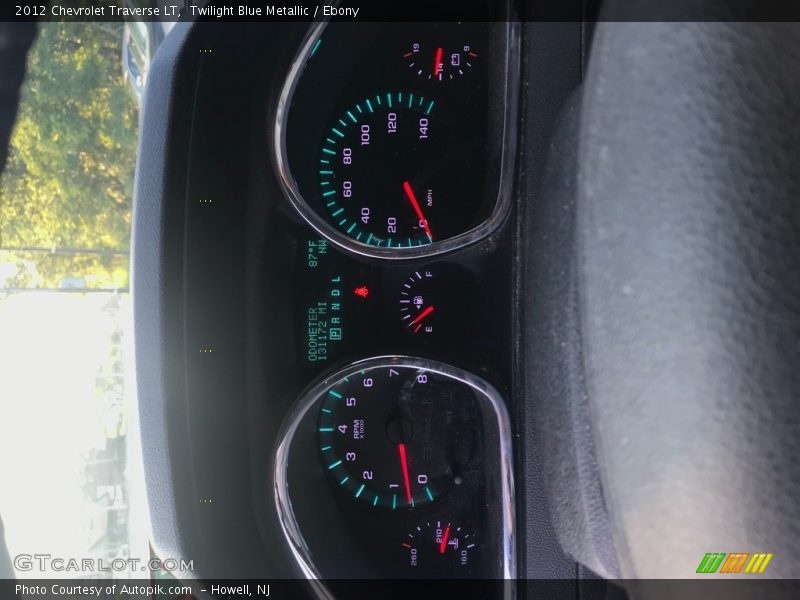 Twilight Blue Metallic / Ebony 2012 Chevrolet Traverse LT