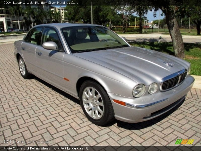 Platinum Silver Metallic / Sand 2004 Jaguar XJ XJ8