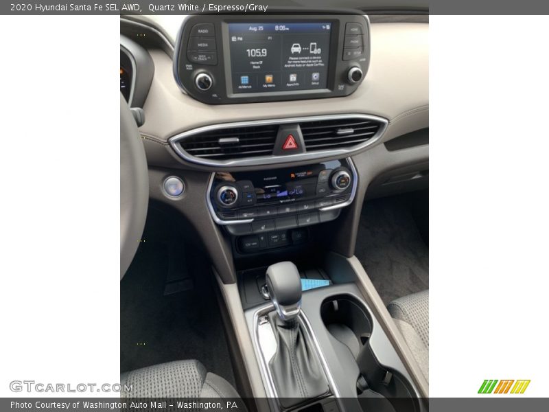 Quartz White / Espresso/Gray 2020 Hyundai Santa Fe SEL AWD