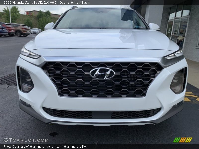 Quartz White / Black 2020 Hyundai Santa Fe SEL 2.0 AWD