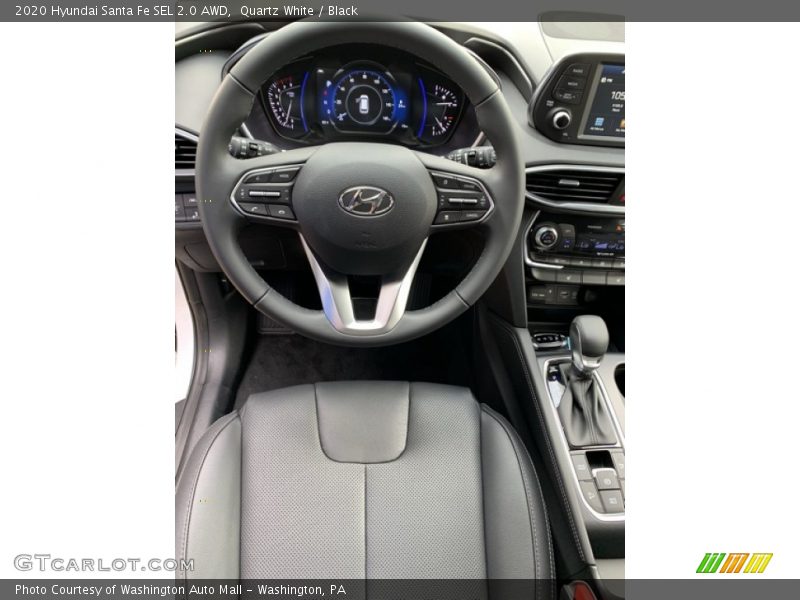 Quartz White / Black 2020 Hyundai Santa Fe SEL 2.0 AWD
