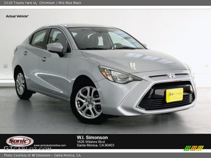 Chromium / Mid-Blue Black 2018 Toyota Yaris iA