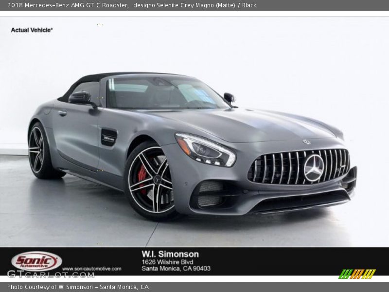 designo Selenite Grey Magno (Matte) / Black 2018 Mercedes-Benz AMG GT C Roadster