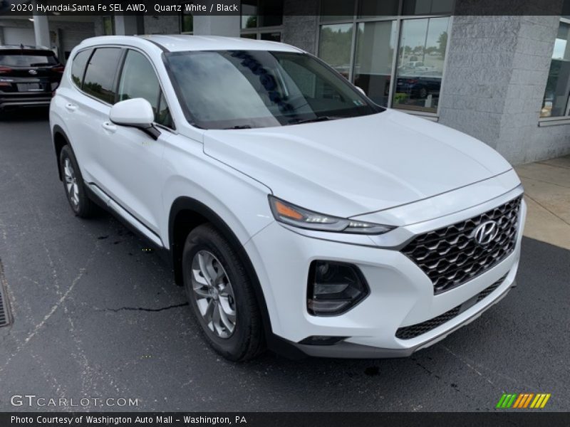 Quartz White / Black 2020 Hyundai Santa Fe SEL AWD