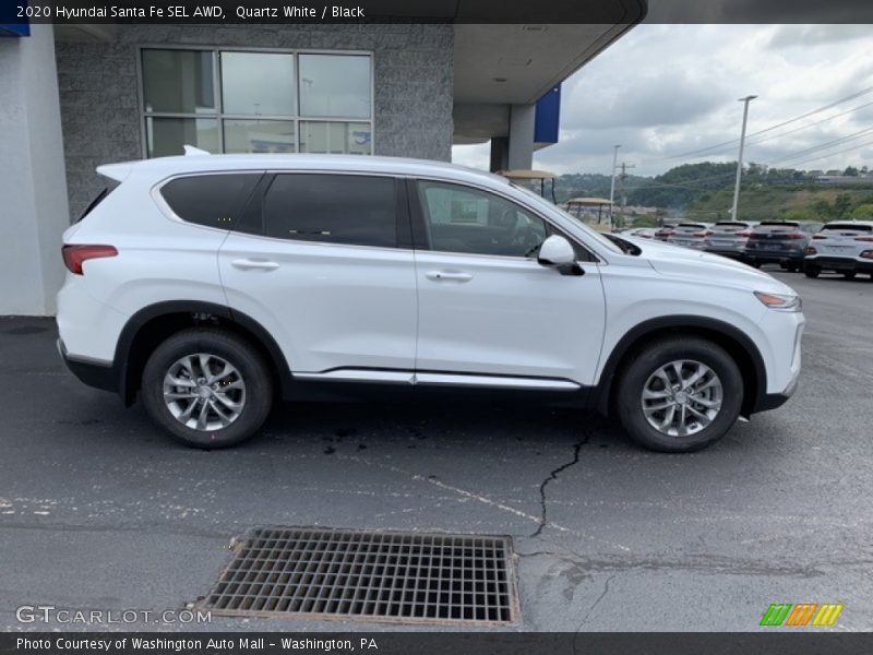 Quartz White / Black 2020 Hyundai Santa Fe SEL AWD