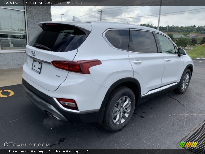 Quartz White / Black 2020 Hyundai Santa Fe SEL AWD