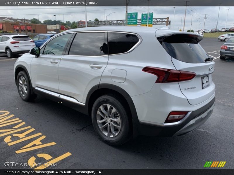 Quartz White / Black 2020 Hyundai Santa Fe SEL AWD