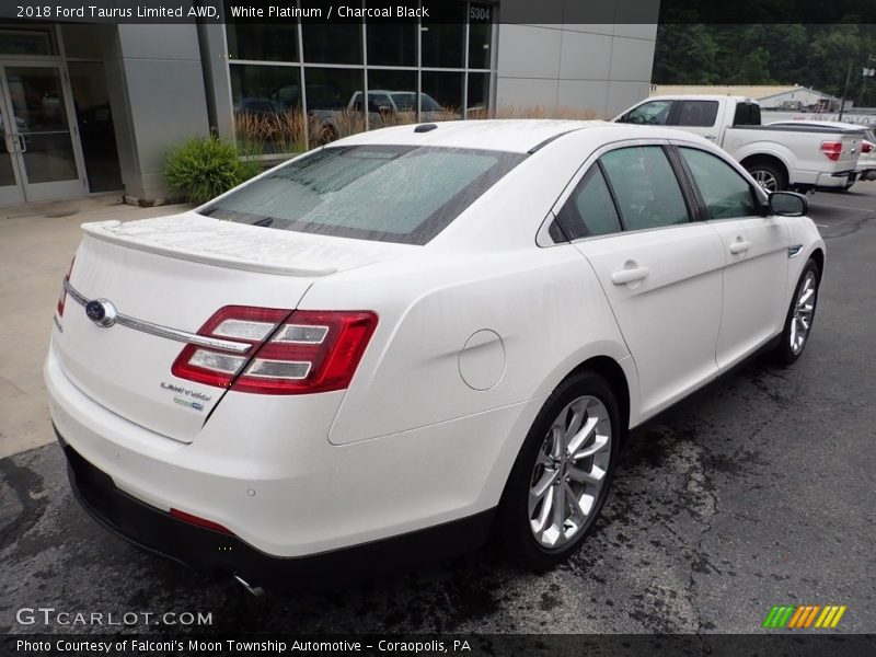 White Platinum / Charcoal Black 2018 Ford Taurus Limited AWD