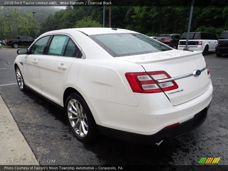 White Platinum / Charcoal Black 2018 Ford Taurus Limited AWD