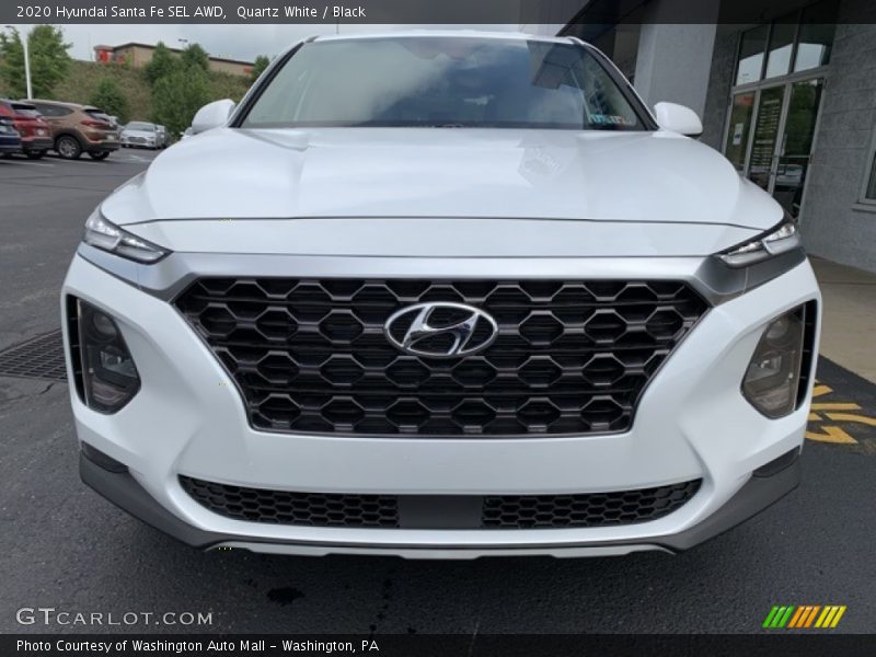 Quartz White / Black 2020 Hyundai Santa Fe SEL AWD