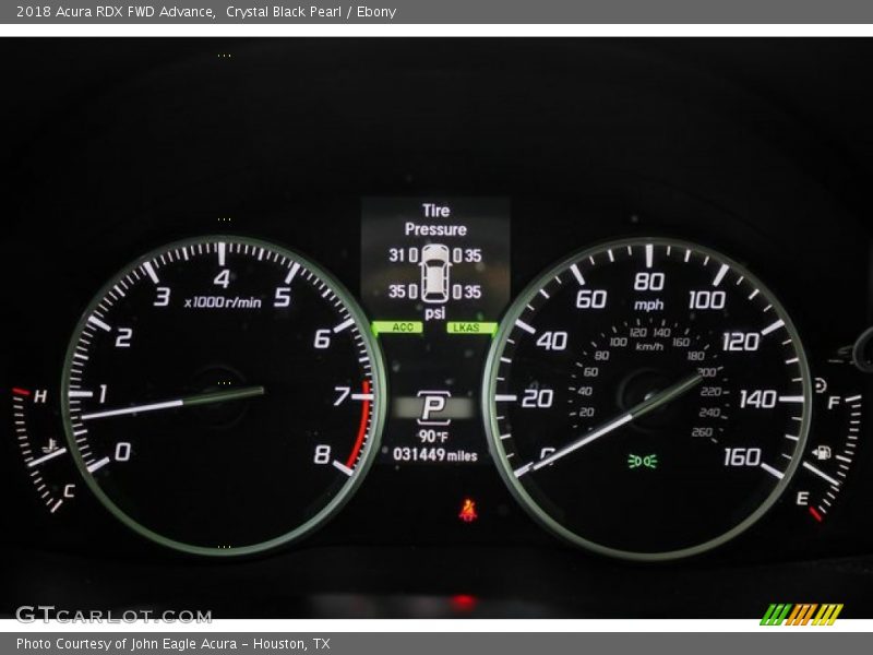 Crystal Black Pearl / Ebony 2018 Acura RDX FWD Advance