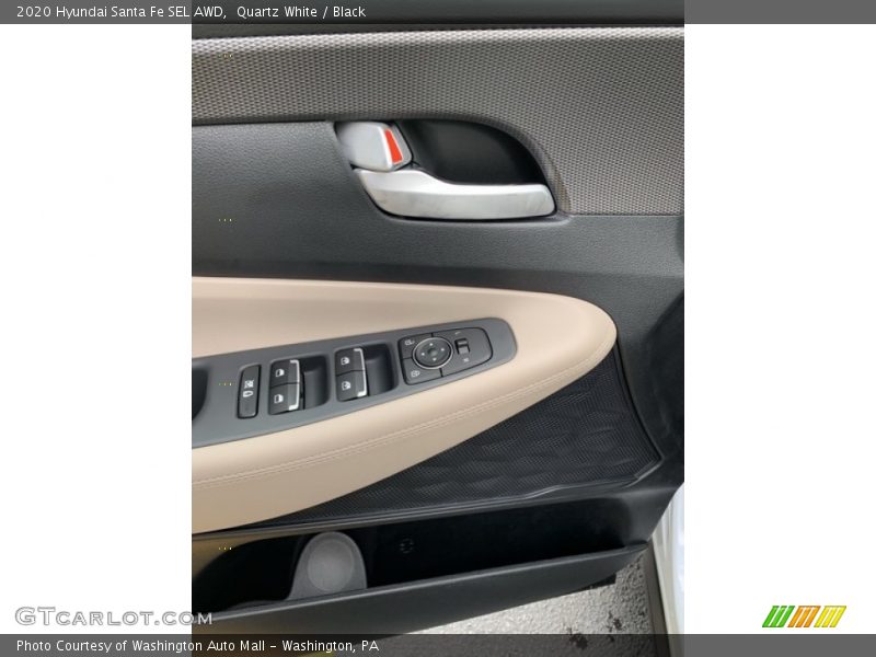 Quartz White / Black 2020 Hyundai Santa Fe SEL AWD