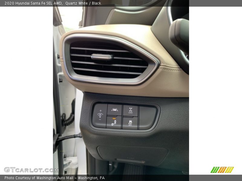 Quartz White / Black 2020 Hyundai Santa Fe SEL AWD