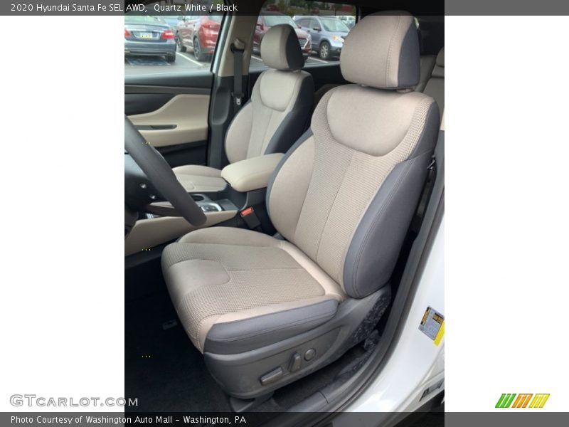 Quartz White / Black 2020 Hyundai Santa Fe SEL AWD