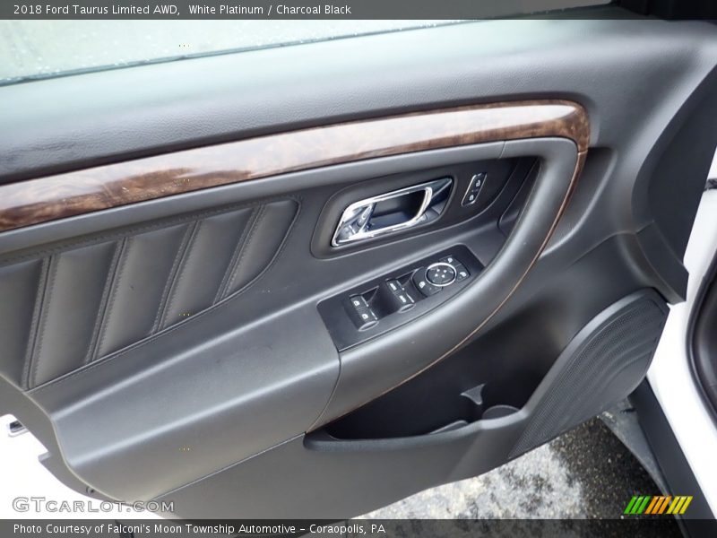 White Platinum / Charcoal Black 2018 Ford Taurus Limited AWD