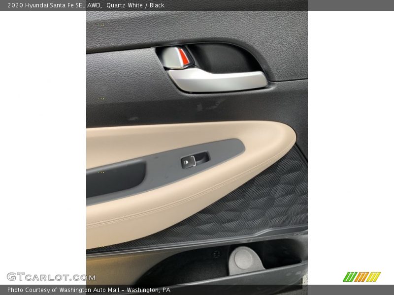 Quartz White / Black 2020 Hyundai Santa Fe SEL AWD