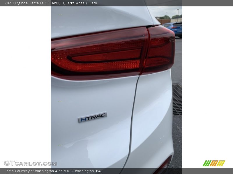 Quartz White / Black 2020 Hyundai Santa Fe SEL AWD