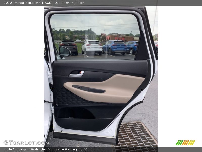 Quartz White / Black 2020 Hyundai Santa Fe SEL AWD