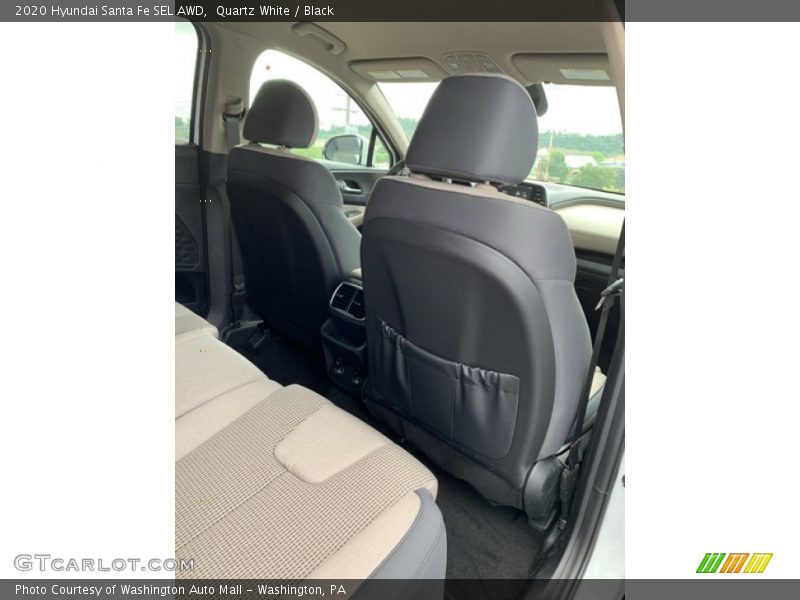 Quartz White / Black 2020 Hyundai Santa Fe SEL AWD