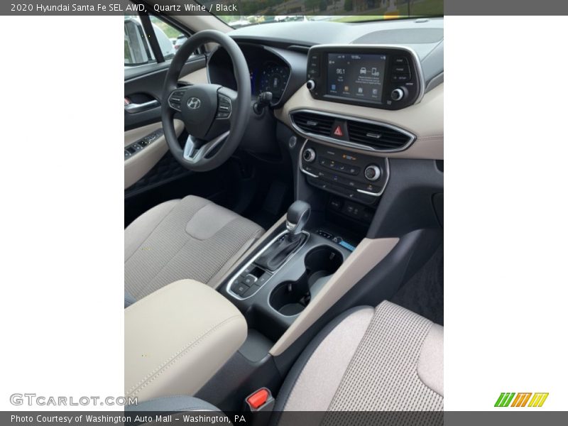 Quartz White / Black 2020 Hyundai Santa Fe SEL AWD