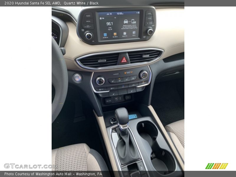 Quartz White / Black 2020 Hyundai Santa Fe SEL AWD