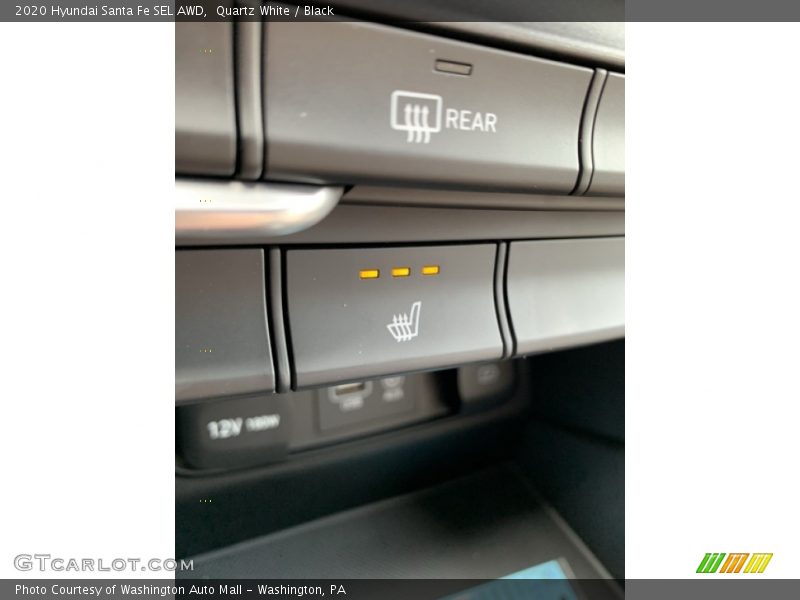 Quartz White / Black 2020 Hyundai Santa Fe SEL AWD
