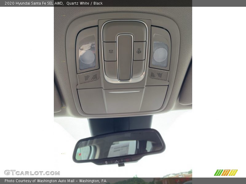 Quartz White / Black 2020 Hyundai Santa Fe SEL AWD