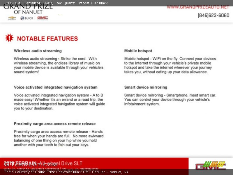 Red Quartz Tintcoat / Jet Black 2019 GMC Terrain SLT AWD