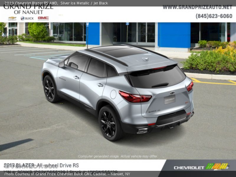 Silver Ice Metallic / Jet Black 2019 Chevrolet Blazer RS AWD
