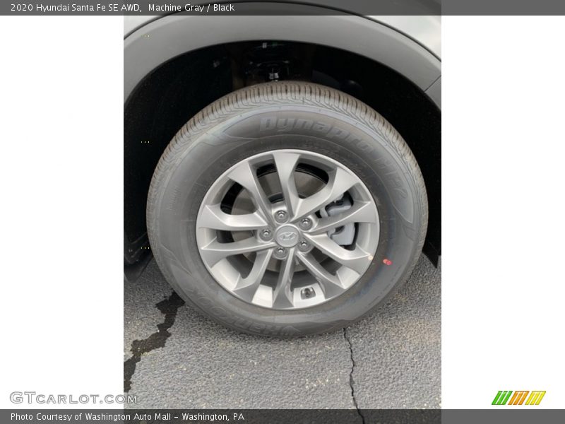 Machine Gray / Black 2020 Hyundai Santa Fe SE AWD