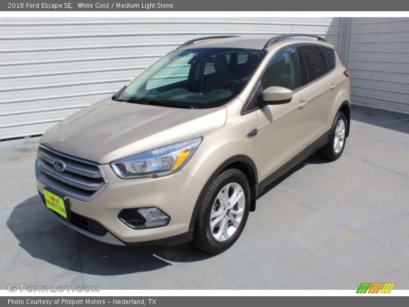 White Gold / Medium Light Stone 2018 Ford Escape SE