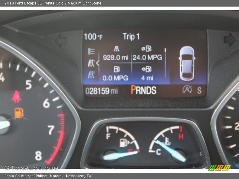 White Gold / Medium Light Stone 2018 Ford Escape SE
