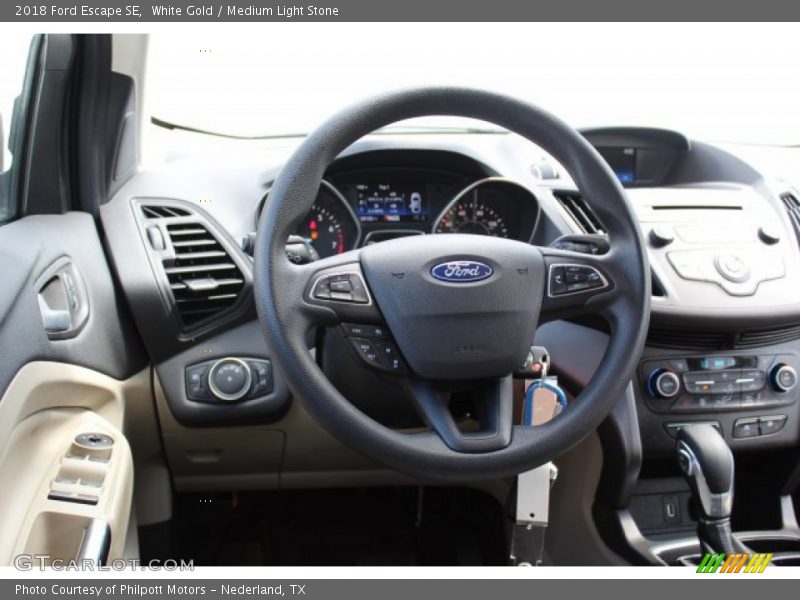 White Gold / Medium Light Stone 2018 Ford Escape SE