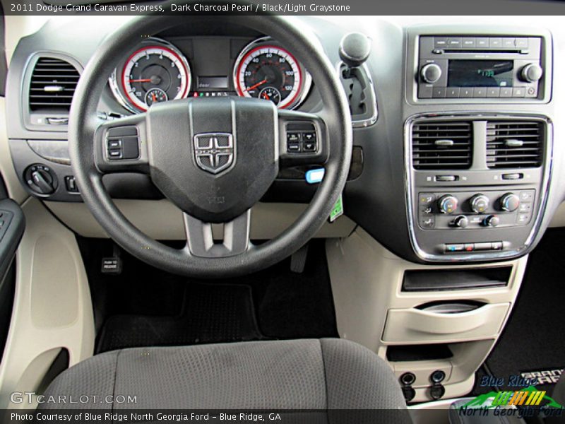 Dark Charcoal Pearl / Black/Light Graystone 2011 Dodge Grand Caravan Express