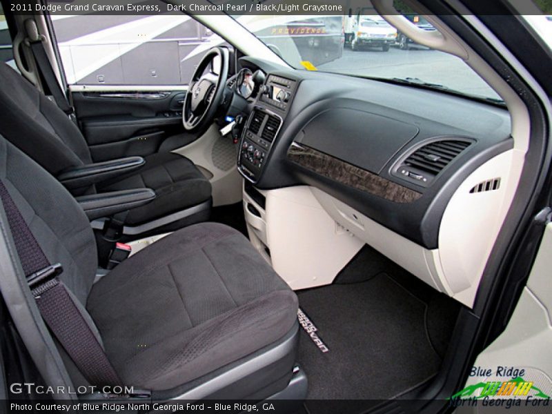 Dark Charcoal Pearl / Black/Light Graystone 2011 Dodge Grand Caravan Express