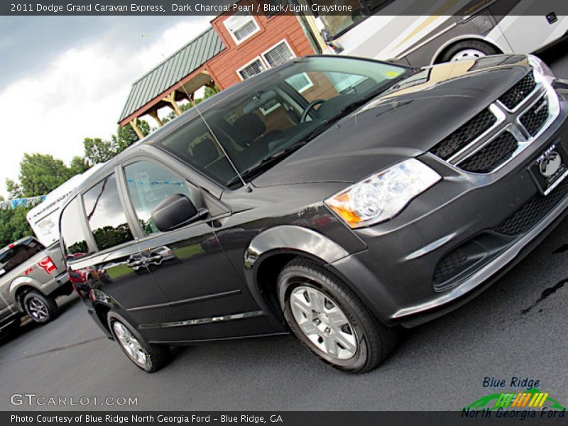 Dark Charcoal Pearl / Black/Light Graystone 2011 Dodge Grand Caravan Express