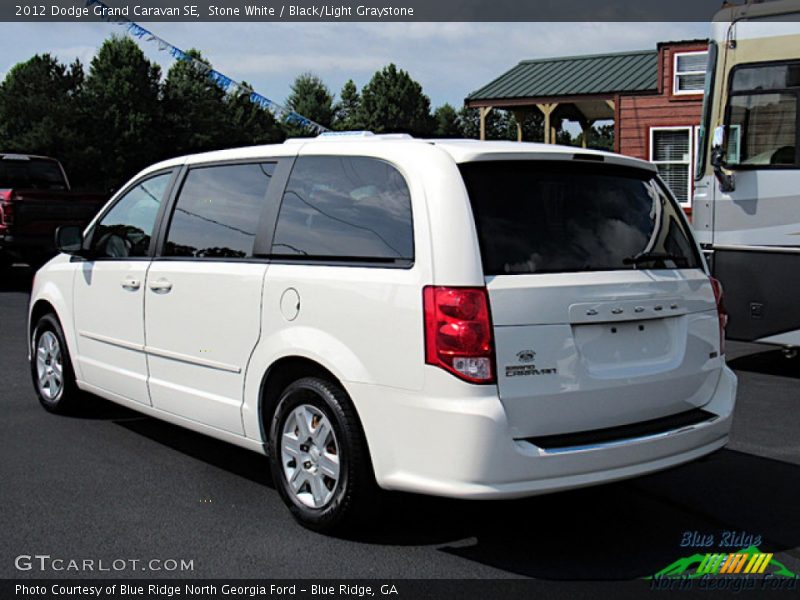 Stone White / Black/Light Graystone 2012 Dodge Grand Caravan SE