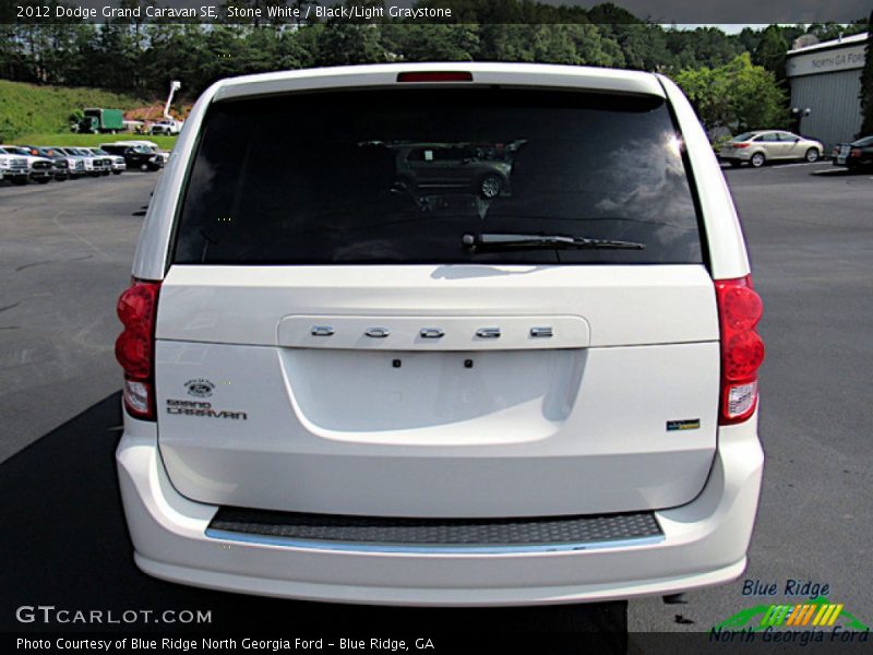 Stone White / Black/Light Graystone 2012 Dodge Grand Caravan SE