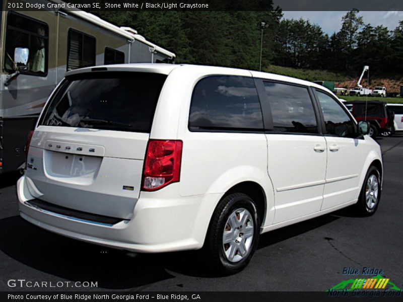 Stone White / Black/Light Graystone 2012 Dodge Grand Caravan SE