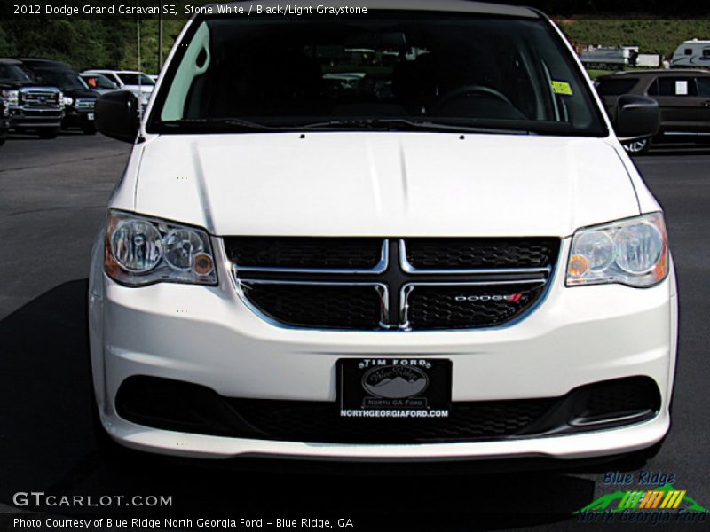 Stone White / Black/Light Graystone 2012 Dodge Grand Caravan SE