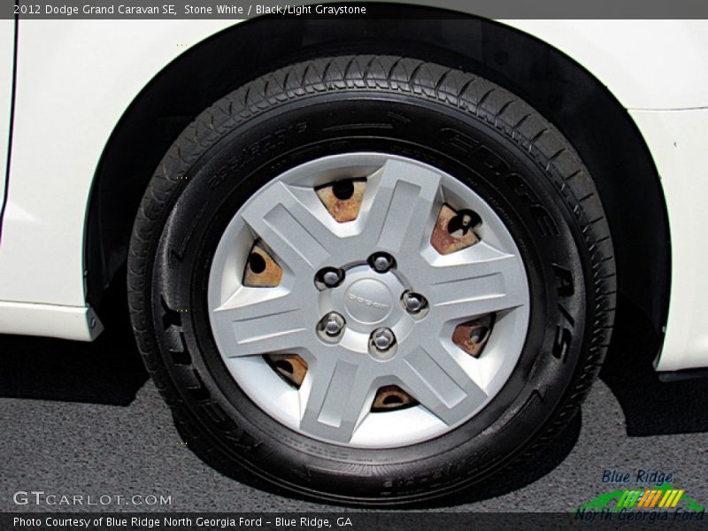 Stone White / Black/Light Graystone 2012 Dodge Grand Caravan SE