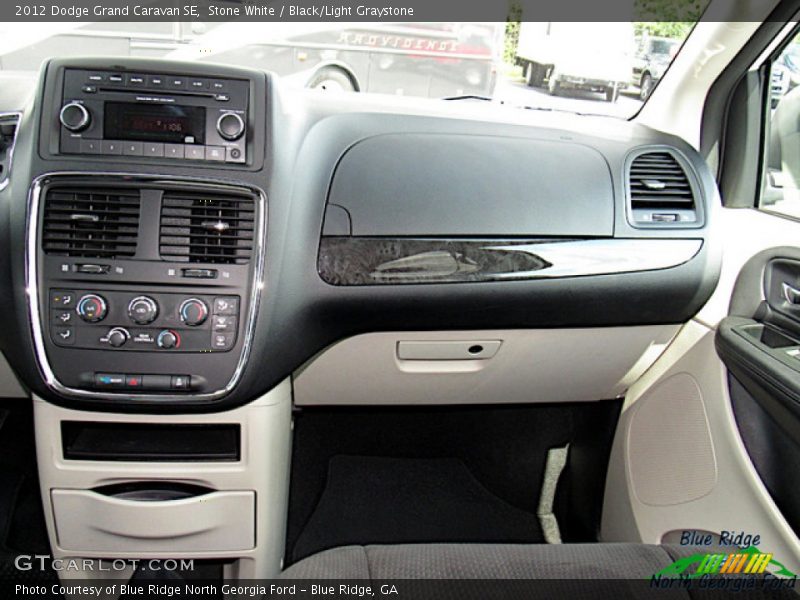 Stone White / Black/Light Graystone 2012 Dodge Grand Caravan SE