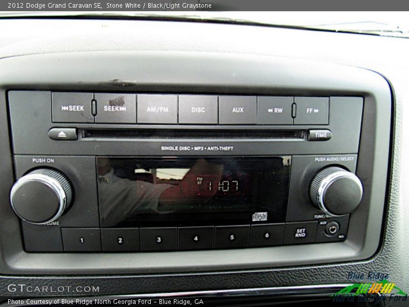 Stone White / Black/Light Graystone 2012 Dodge Grand Caravan SE