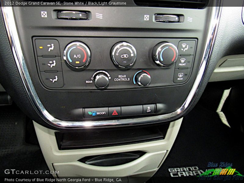 Stone White / Black/Light Graystone 2012 Dodge Grand Caravan SE