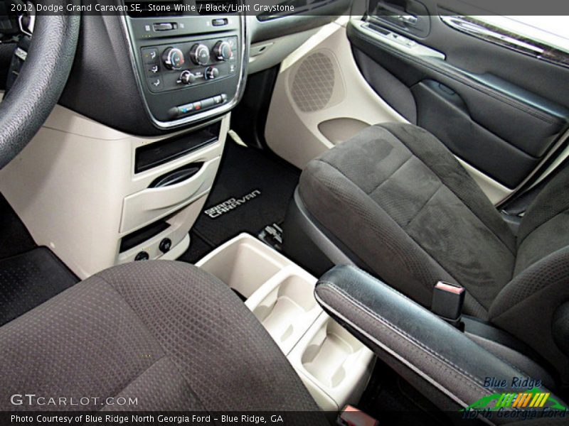 Stone White / Black/Light Graystone 2012 Dodge Grand Caravan SE